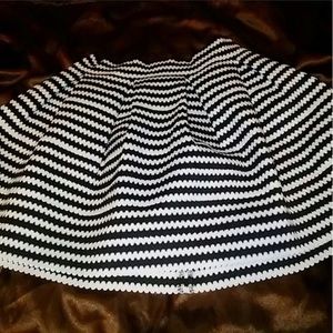 Black and white striped skirt